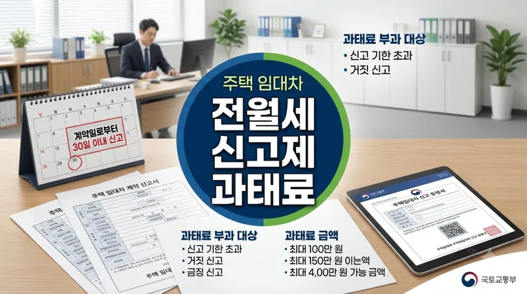주택 임대차 전월세 신고제: 30일 내 미신고 과태료와 확정일자 자동 부여