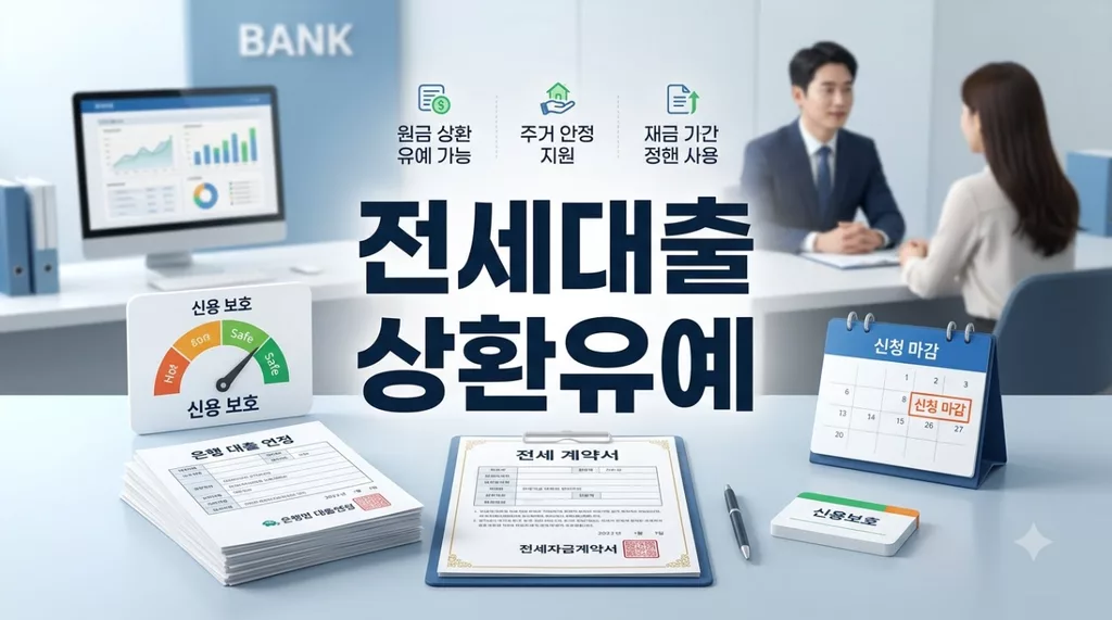 전세보증금 미반환 시 은행 전세자금대출 상환 유예 및 연장 신청 절차