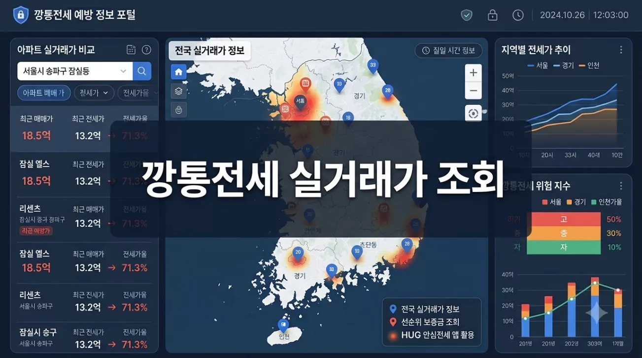 깡통전세 예방: 국토부 실거래가 vs 서울시 부동산 정보광장 팩트체크