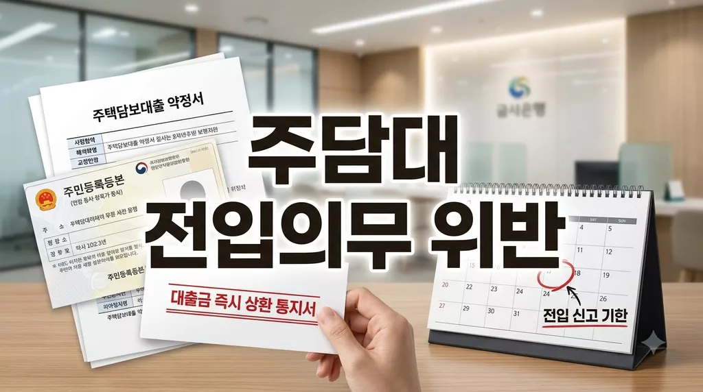 주담대 실행 후 전입 의무 위반 시 대출 전액 회수 피하는 방어 전략