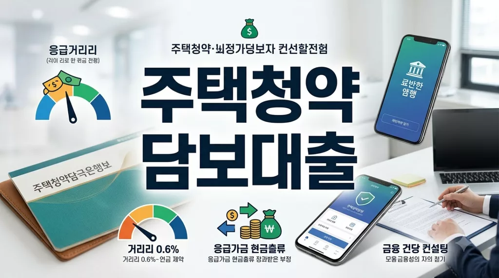 주택청약종합저축 담보대출: 청약 납입 인정 횟수 유지하며 급전 융통하기