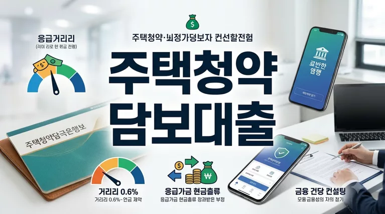 주택청약종합저축 담보대출: 청약 납입 인정 횟수 유지하며 급전 융통하기