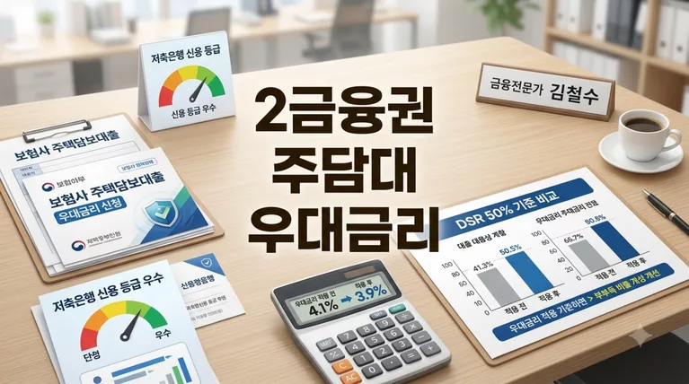 보험사·저축은행 2금융권 주택담보대출 우대 금리 조건과 DSR 완화 혜택