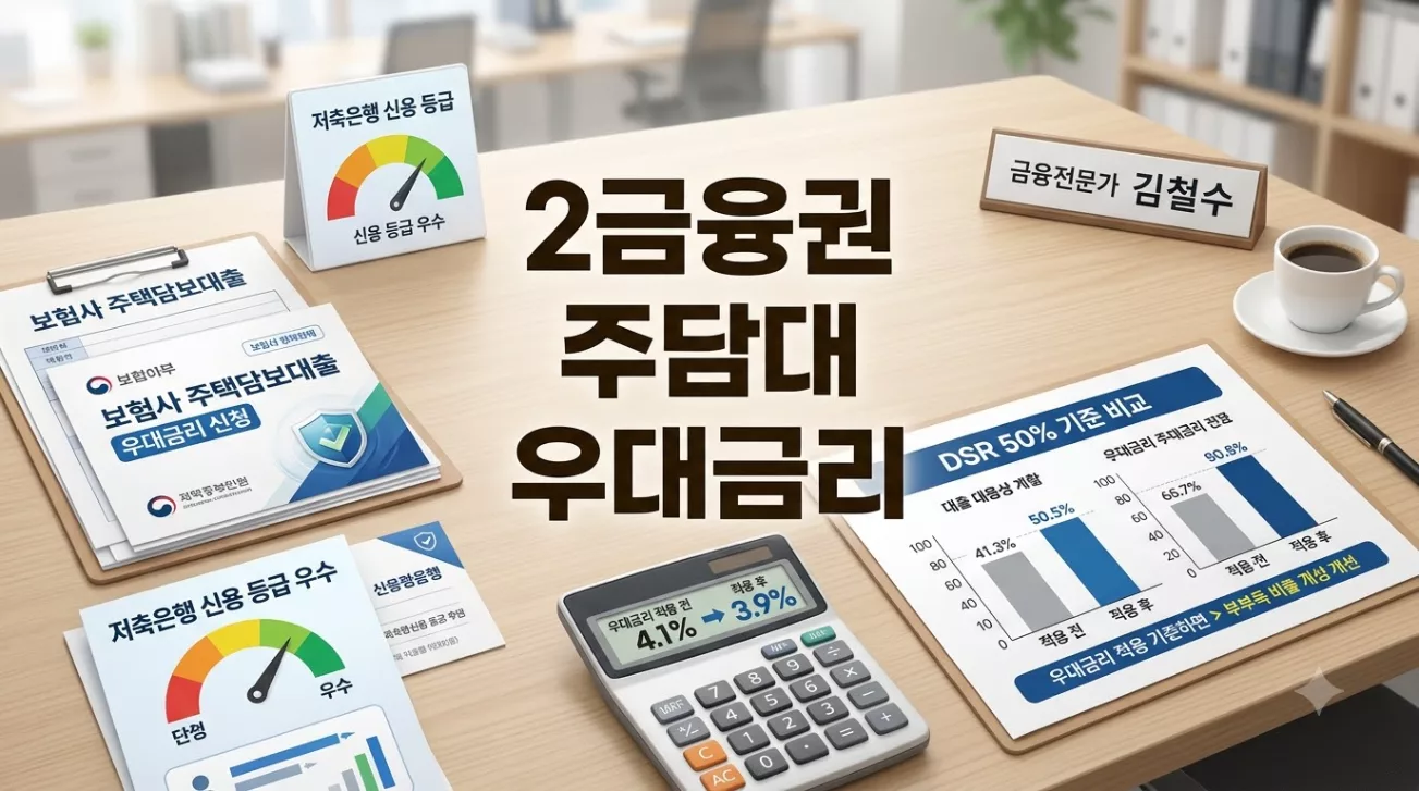 보험사·저축은행 2금융권 주택담보대출 우대 금리 조건과 DSR 완화 혜택