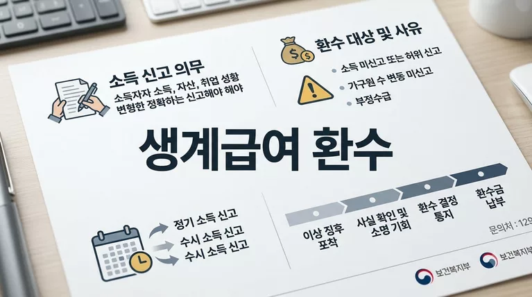 "알바비 조금 올랐는데 괜찮겠지?" 생계급여 290억 환수된 결정적 이유와 소득변동 신고법