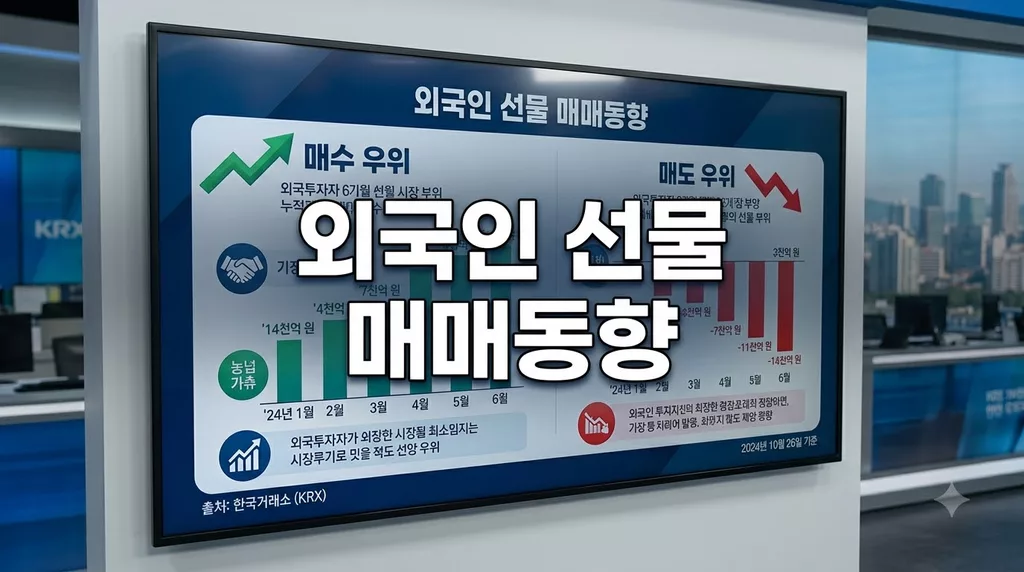 코스피 갭상승 후 폭락 피하는 법, 외국인 선물 매매동향 순매도 전환 신호 3가지