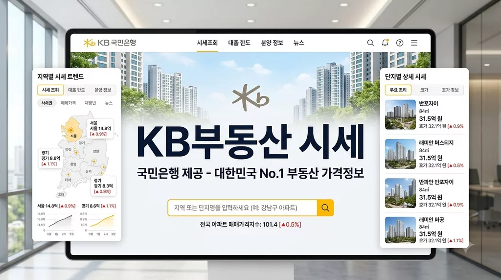 국민은행 부동산 시세 조회 및 주담대 한도 계산 3단계 가이드