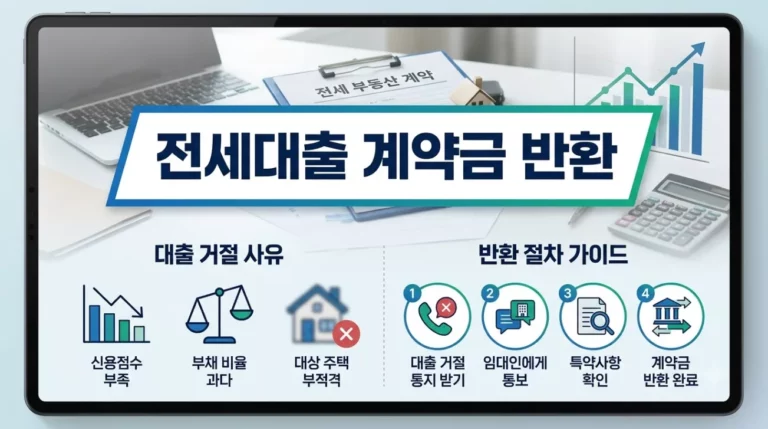 전세대출 거절 계약금 반환 특약 작성법, 대출 부결 시 위약금 없이 돌려받는 방법