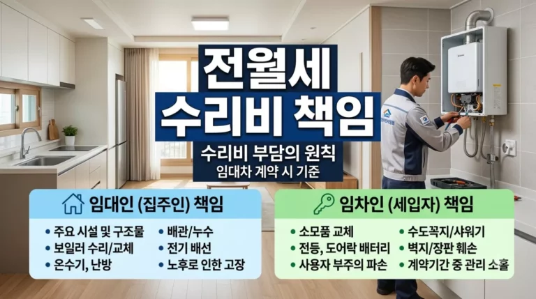 전월세 수리비 책임 기준, 보일러 고장 시 집주인 비용 청구하는 법(분쟁 차단 3가지 수칙)