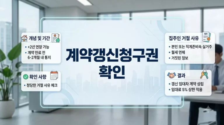 계약갱신청구권 확인 요령, 세입자 있는 집 실거주 매매 시 분쟁 막는 법 4단계