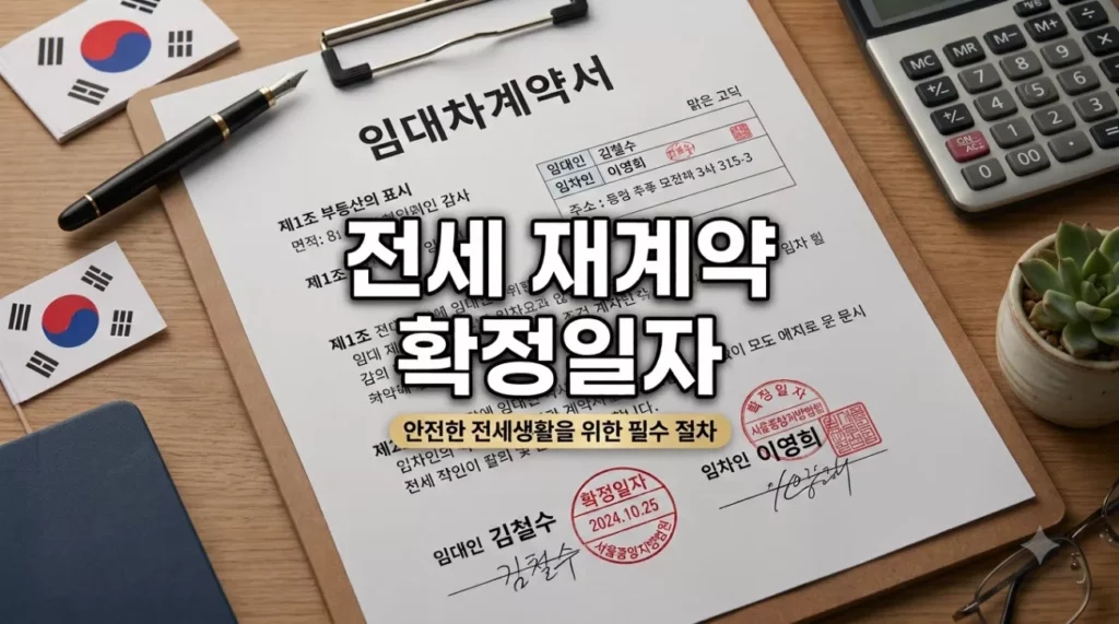 전세 재계약 확정일자 받는 법, 보증금 증액 시 대항력 순위 지키는 계약서 작성 요령