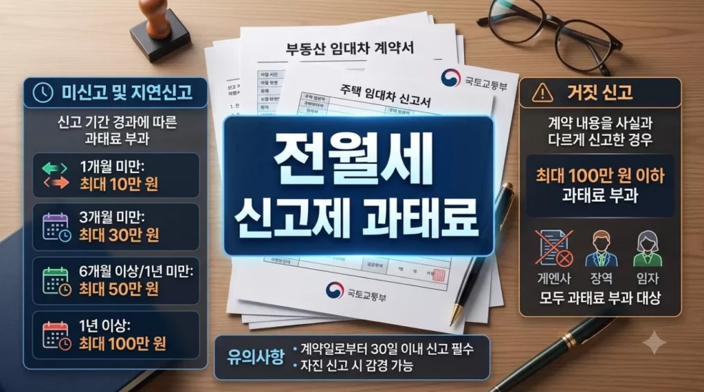 전월세 신고제 과태료 기준, 계약 후 30일 기한 넘기기 전 온라인 신청법