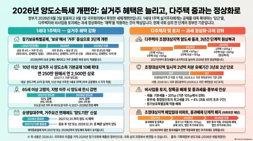 2026년 세제개편안 양도소득세 확정안 총정리1