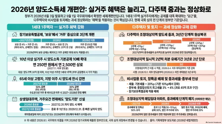 2026년 세제개편안 양도소득세 확정안 총정리1