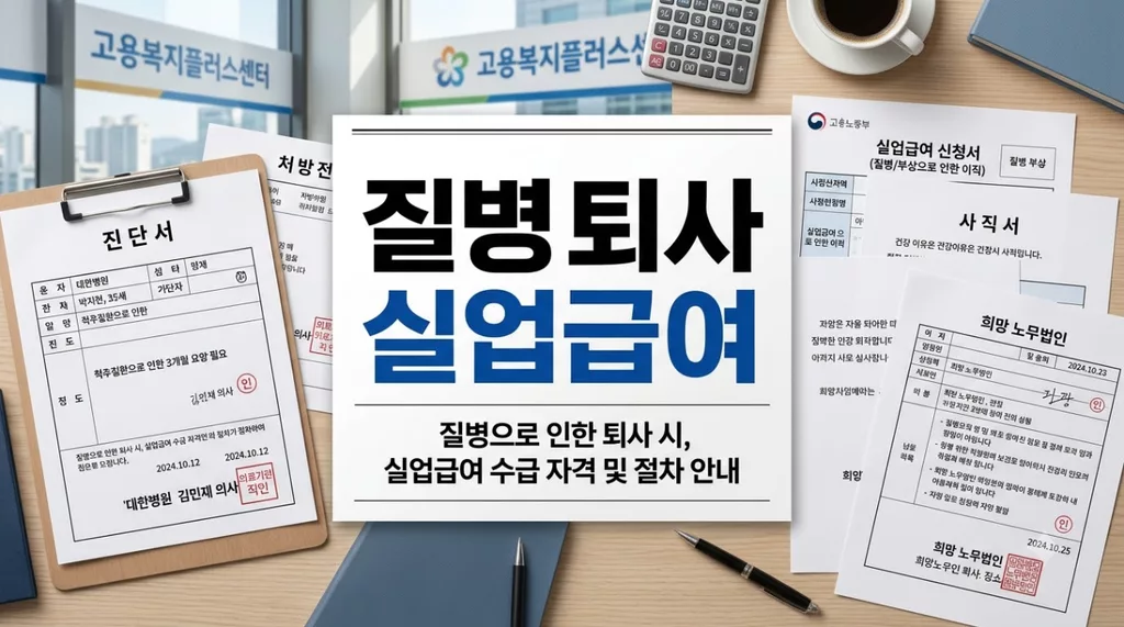 질병 퇴사 실업급여 인정 요건, 의사 소견서와 사업주 확인서 준비법