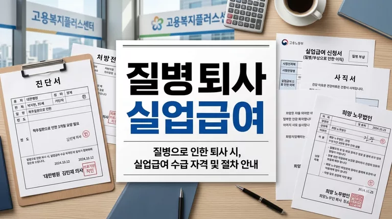 질병 퇴사 실업급여 인정 요건, 의사 소견서와 사업주 확인서 준비법