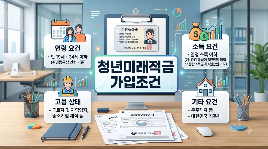 청년미래적금 가입조건 3가지, 나이·소득·가구 기준 셀프 체크리스트