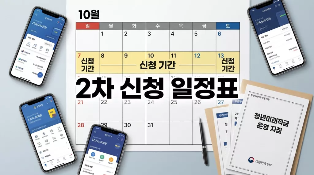 청년미래적금 2차 신청기간과 홀짝제 일정표, 10월 7일 신청 놓치지 않는 법