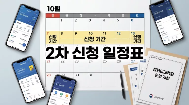청년미래적금 2차 신청기간과 홀짝제 일정표, 10월 7일 신청 놓치지 않는 법
