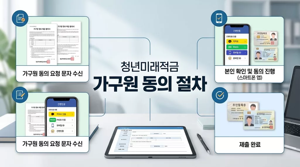 청년미래적금 가구원 동의 방법, 부모님 휴대폰 인증 불가 시 서면동의서 제출법