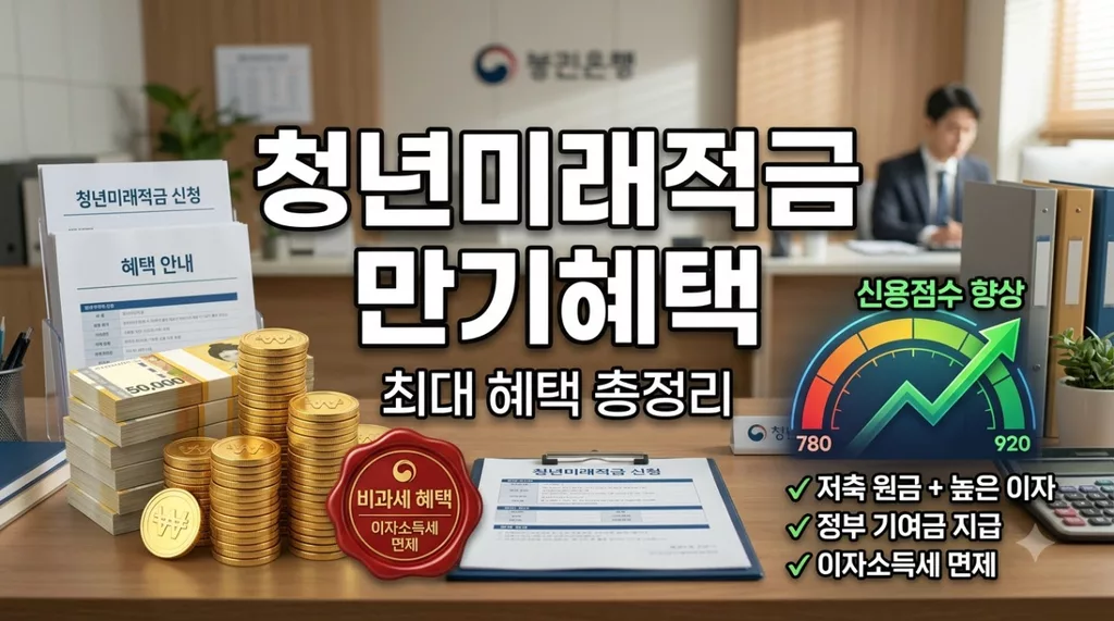 청년미래적금 만기 혜택 총정리, 이자소득세 0원 비과세와 신용점수 가점 받는 법