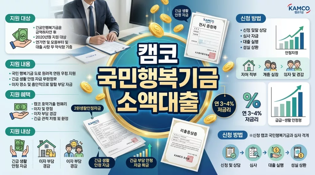 캠코 국민행복기금 소액금융: 성실상환자 전용 대출 신청법