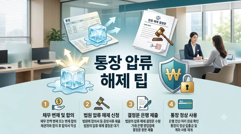통장압류 해제 3개월 단축 팁 및 안심통장(행복지킴이) 개설법