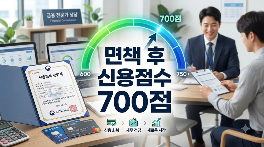 면책 결정 후 신용점수 700점 만들기: 1금융권 신용대출 전환 실전 가이드