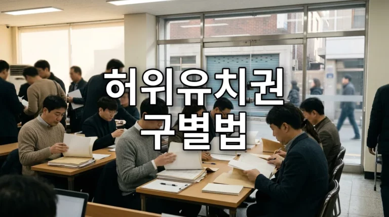 허위유치권 구별법