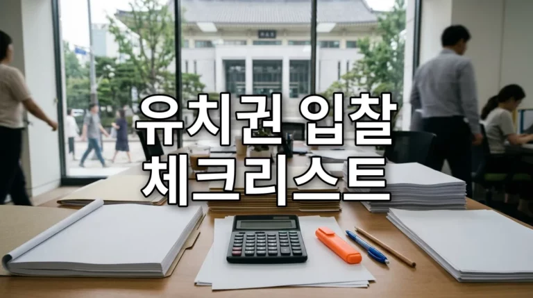 유치권 입찰 체크리스트