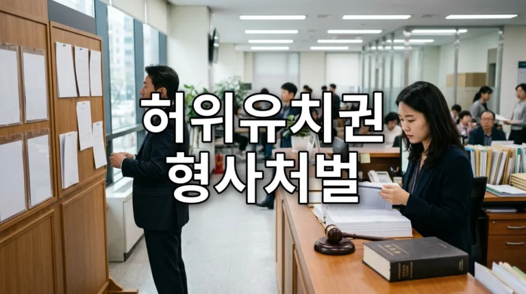 허위유치권 형사처벌