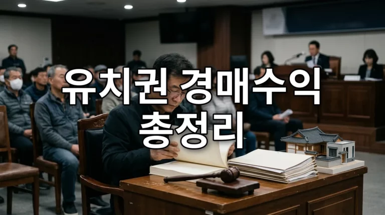 유치권 경매수익 총정리