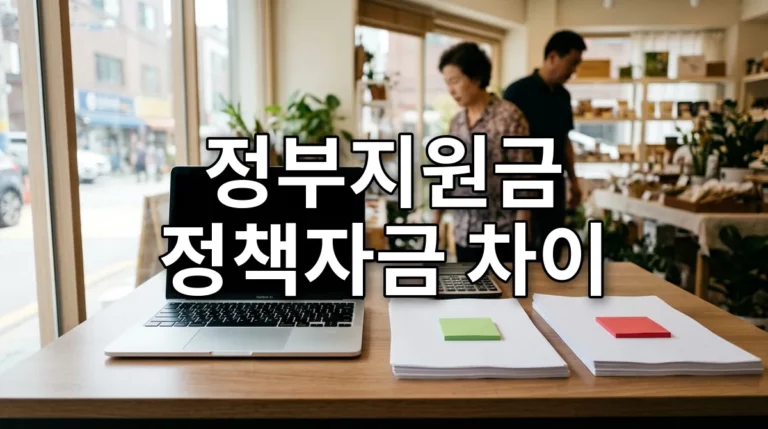 정부지원금 정책자금 차이