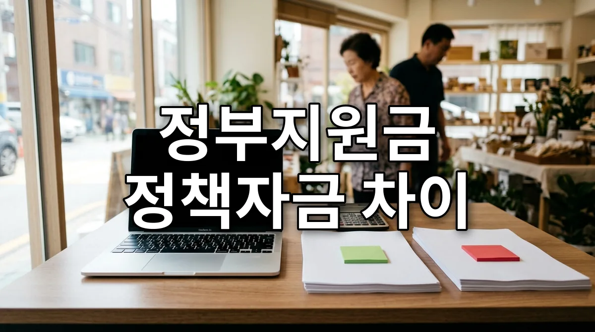 정부지원금 정책자금 차이