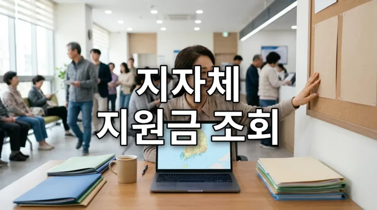 지자체 지원금 조회