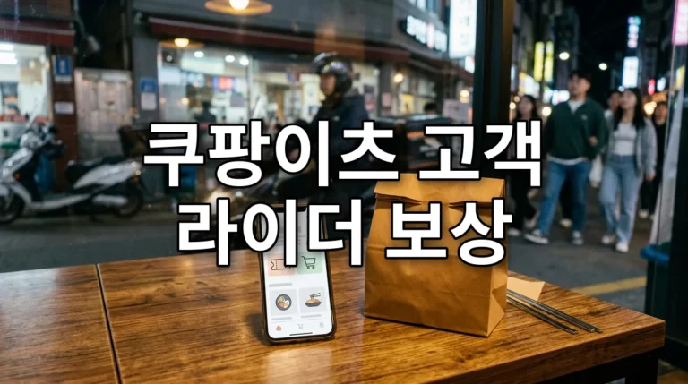 쿠팡이츠 고객 라이더 보상