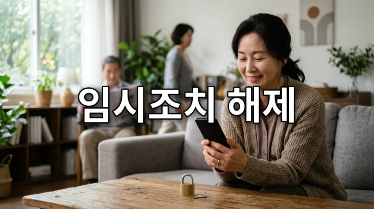 임시조치 해제