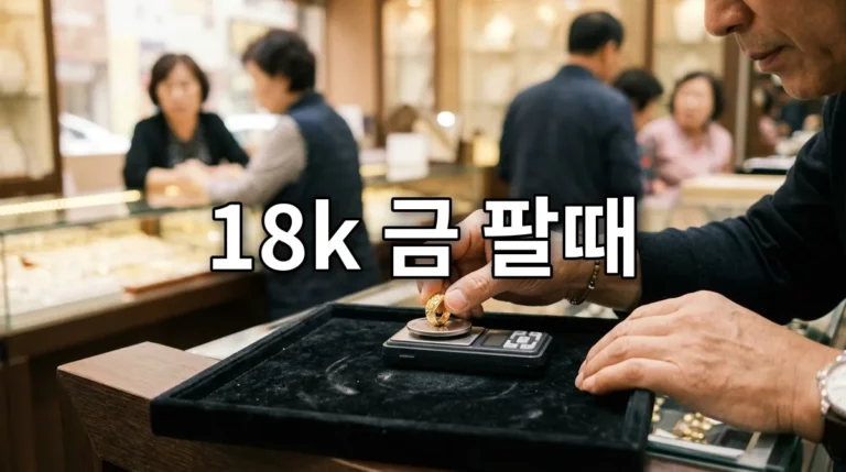 18k 금 팔때