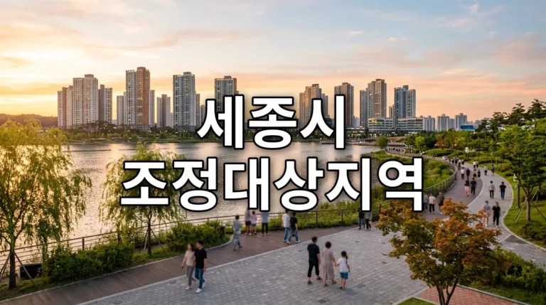 세종시 조정대상지역