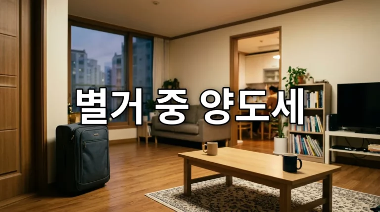 별거 중 양도세