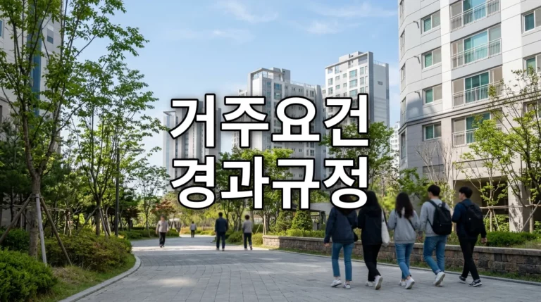 거주요건 경과규정