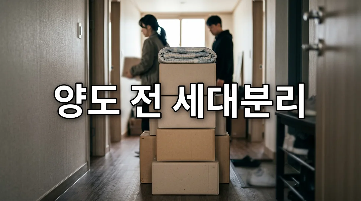 양도 전 세대분리