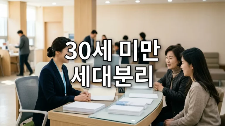 30세 미만 세대분리