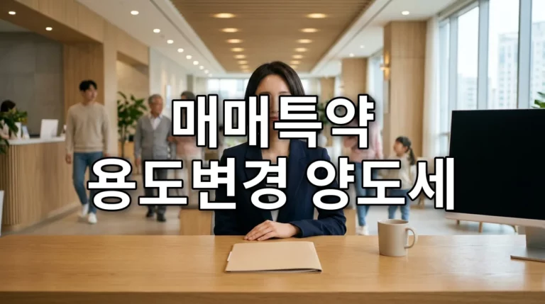 매매특약 용도변경 양도세