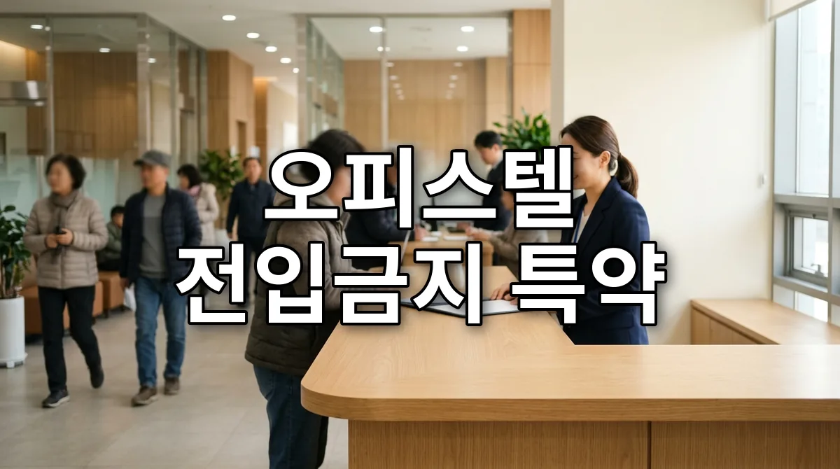 오피스텔 전입금지 특약