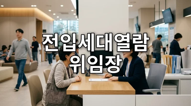 전입세대열람 위임장