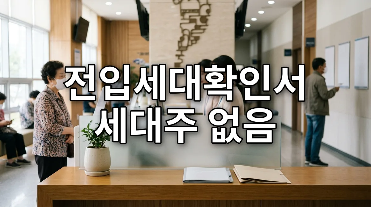 전입세대확인서 세대주 없음