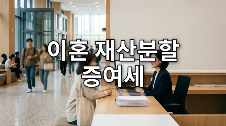 이혼 재산분할 증여세