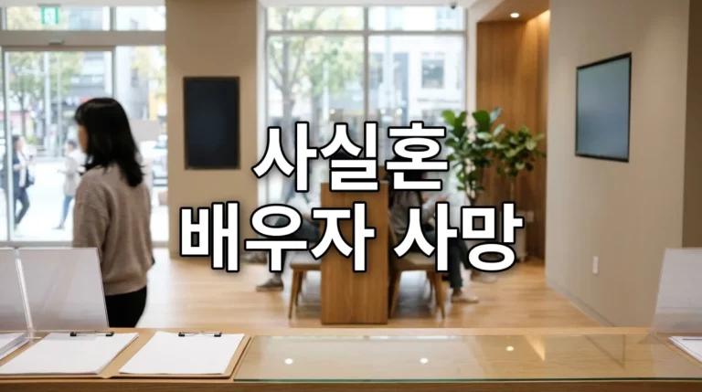 사실혼 배우자 사망