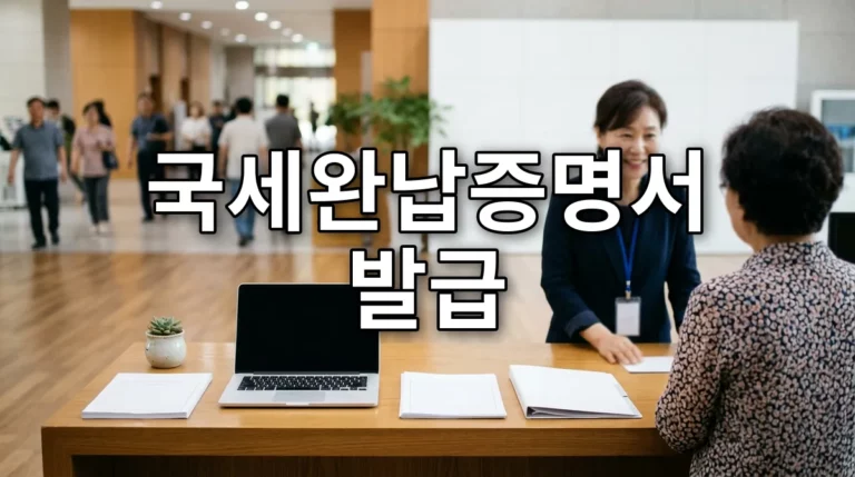 국세완납증명서 발급